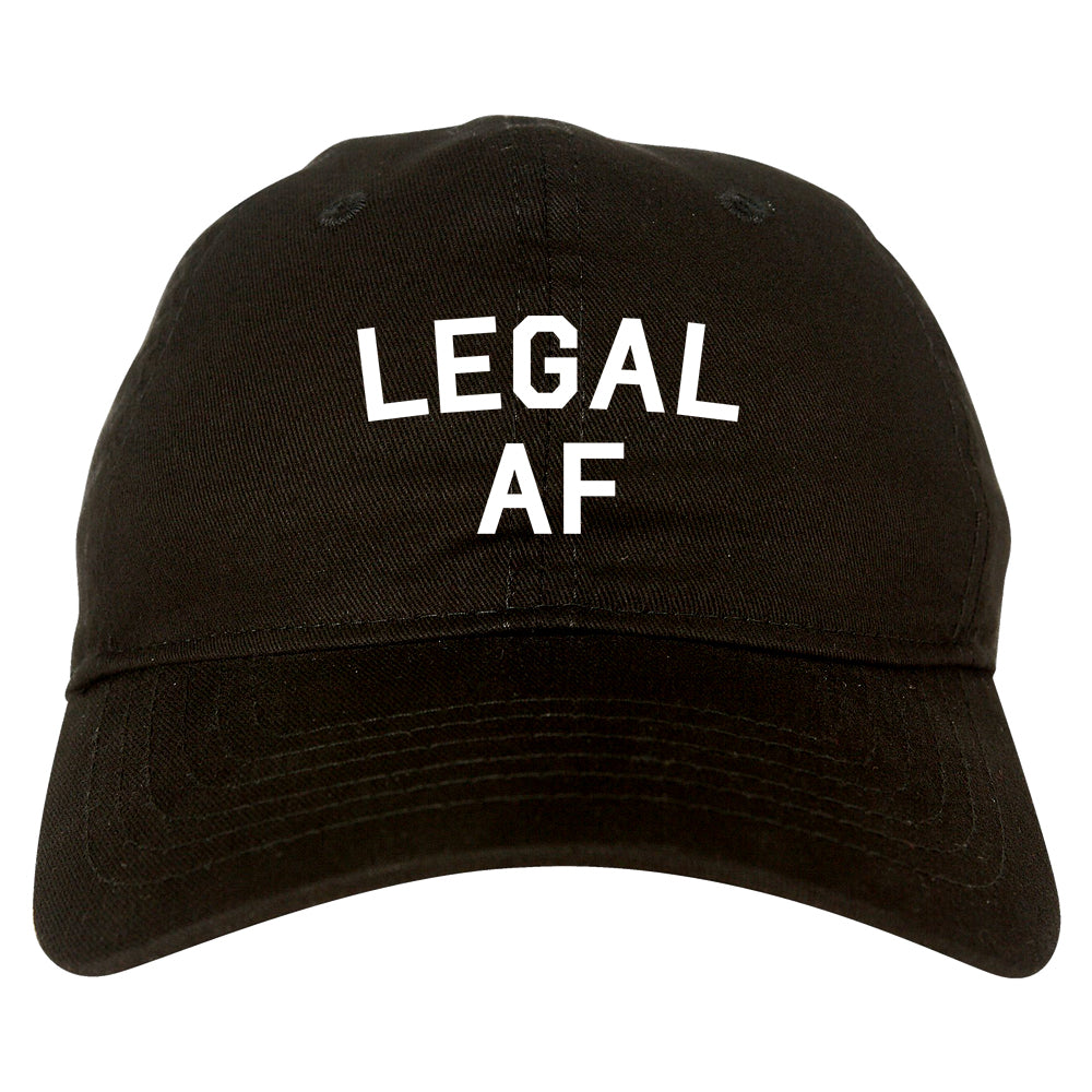 Legal AF 21st Birthday Mens Dad Hat Baseball Cap Black