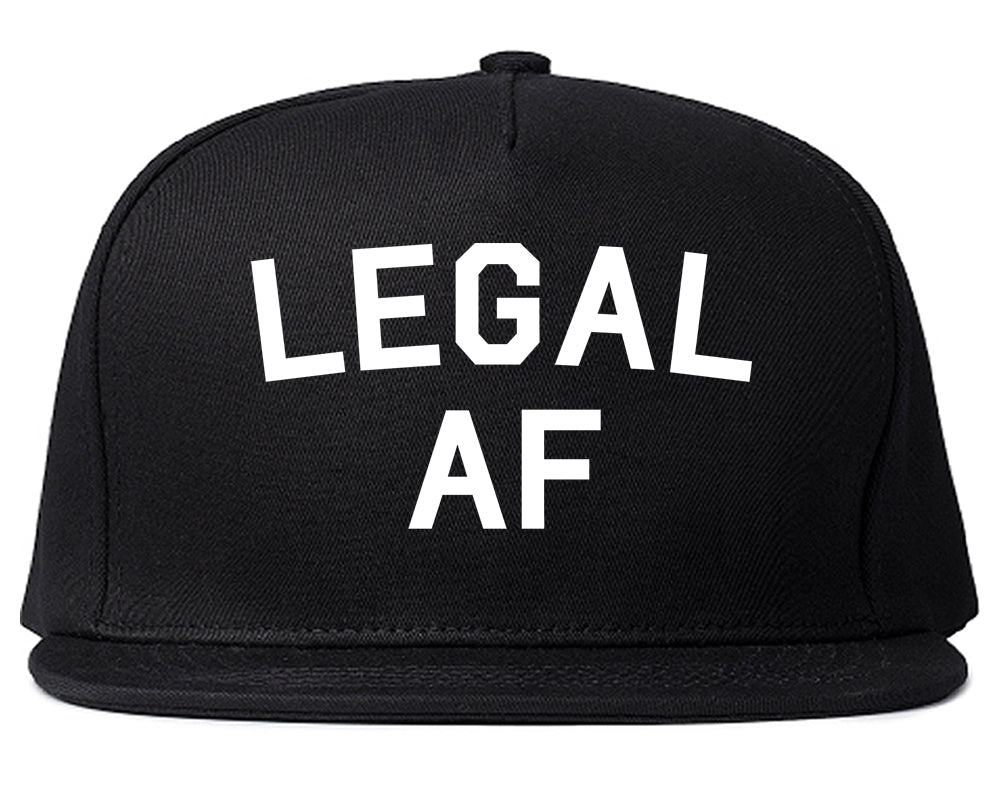 Legal AF 21st Birthday Mens Snapback Hat Black