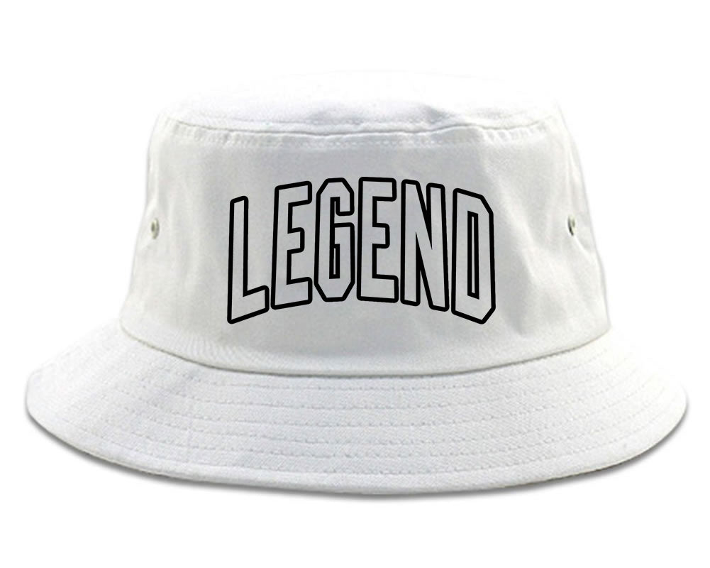 Legend Outline Mens Bucket Hat White