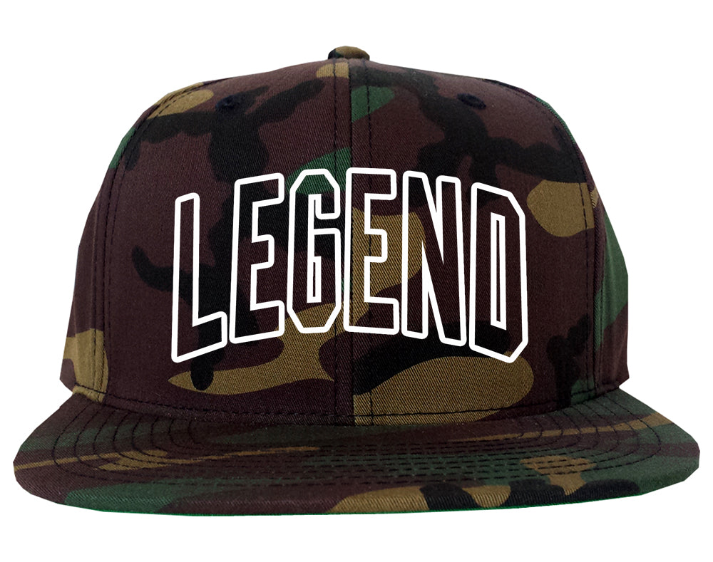 Legend Outline Mens Snapback Hat Camo