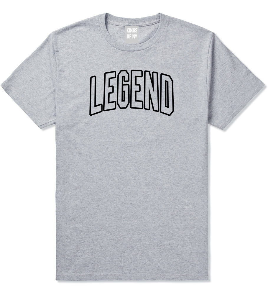 Legend Outline Mens T-Shirt Grey by Kings Of NY