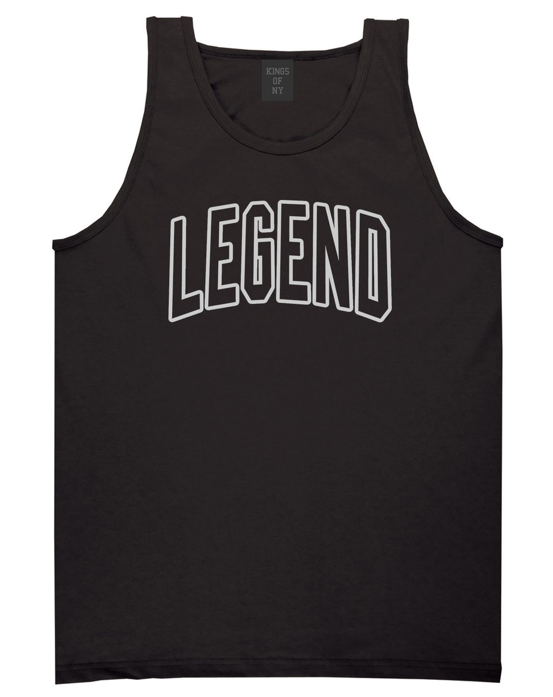 Legend Outline Mens Tank Top Shirt Black by Kings Of NY