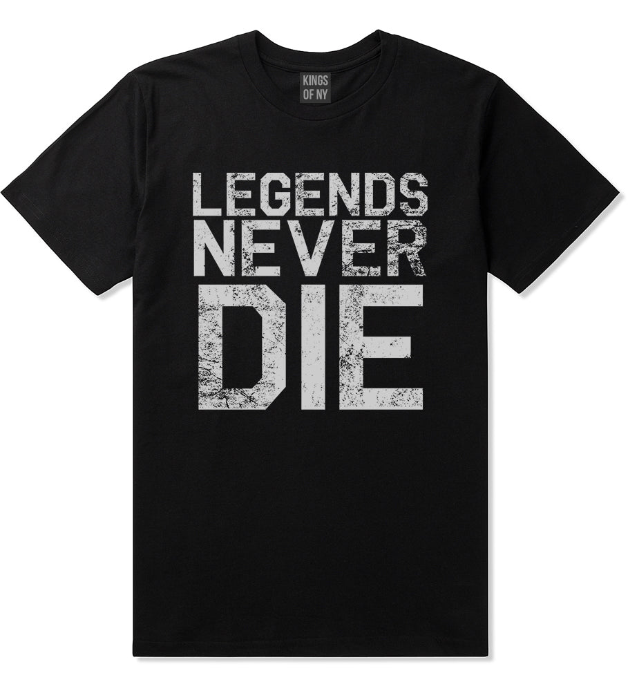 Legends Never Die Vintage Mens T-Shirt Black
