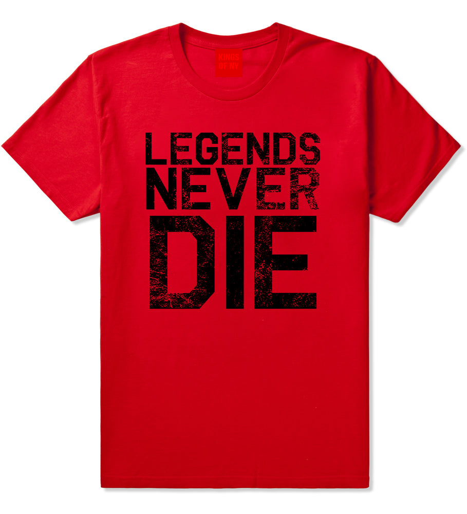Legends Never Die Vintage Mens T-Shirt Red