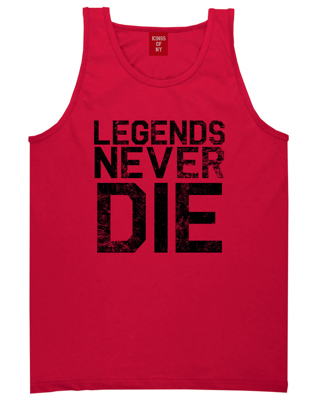 Legends Never Die Vintage Mens Tank Top T-Shirt Red