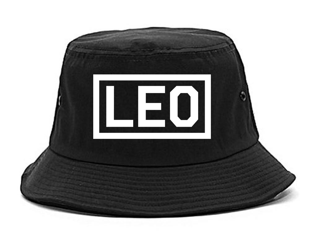 Leo_Horoscope_Sign Black Bucket Hat