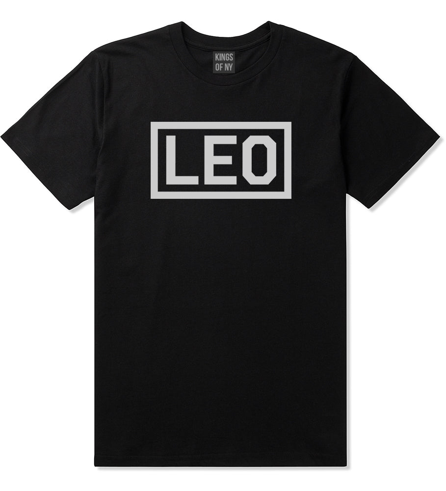 Leo Horoscope Sign Mens Black T-Shirt by KINGS OF NY