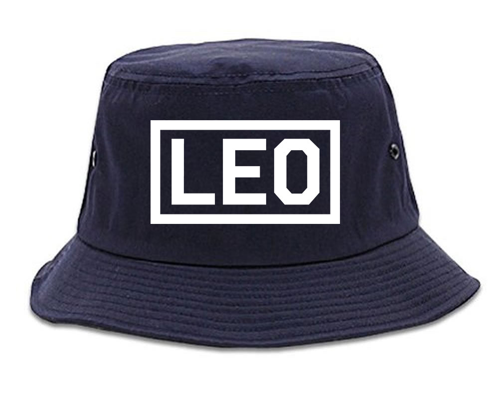 Leo_Horoscope_Sign Navy Blue Bucket Hat