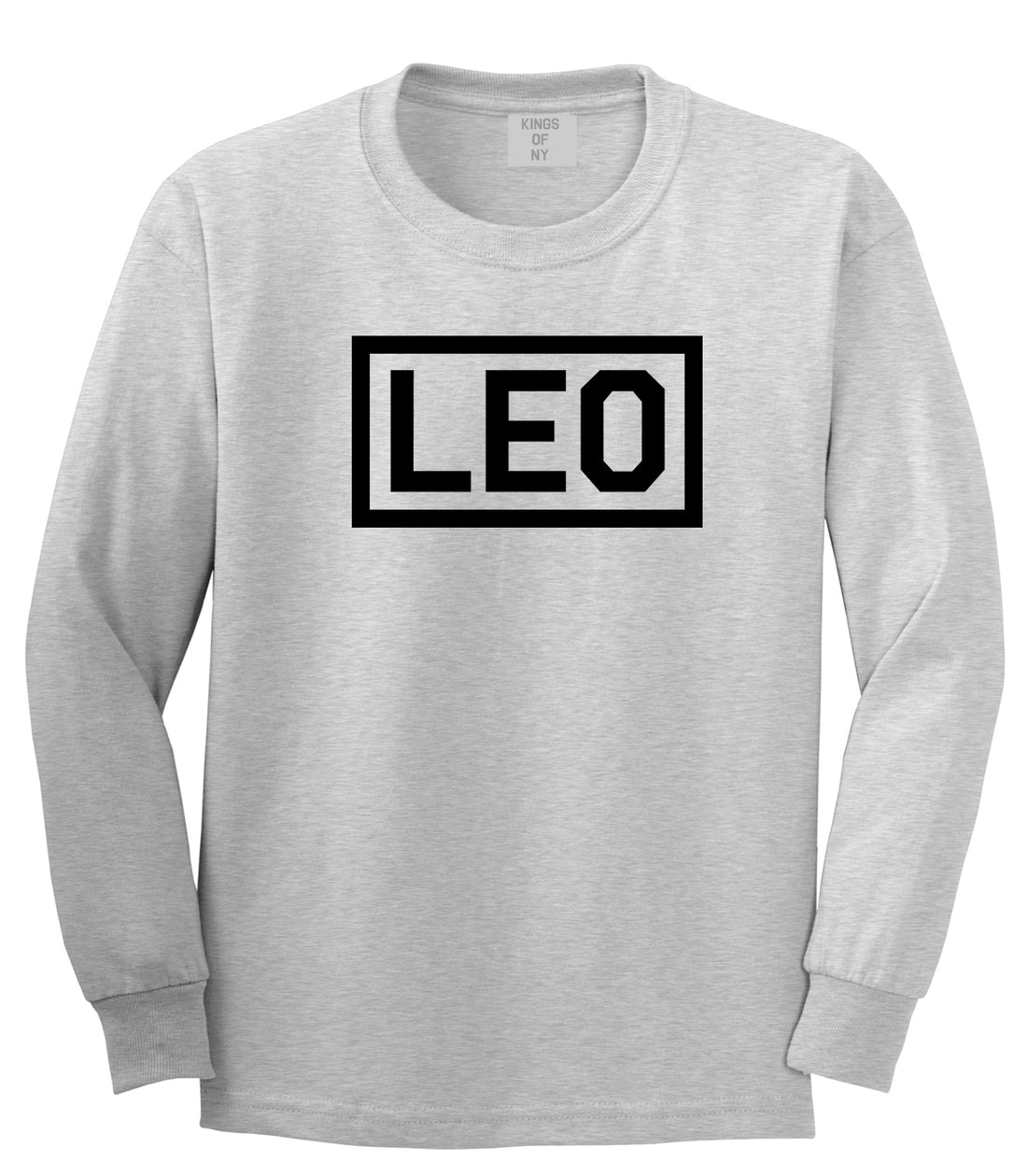 Leo Horoscope Sign Mens Grey Long Sleeve T-Shirt by KINGS OF NY