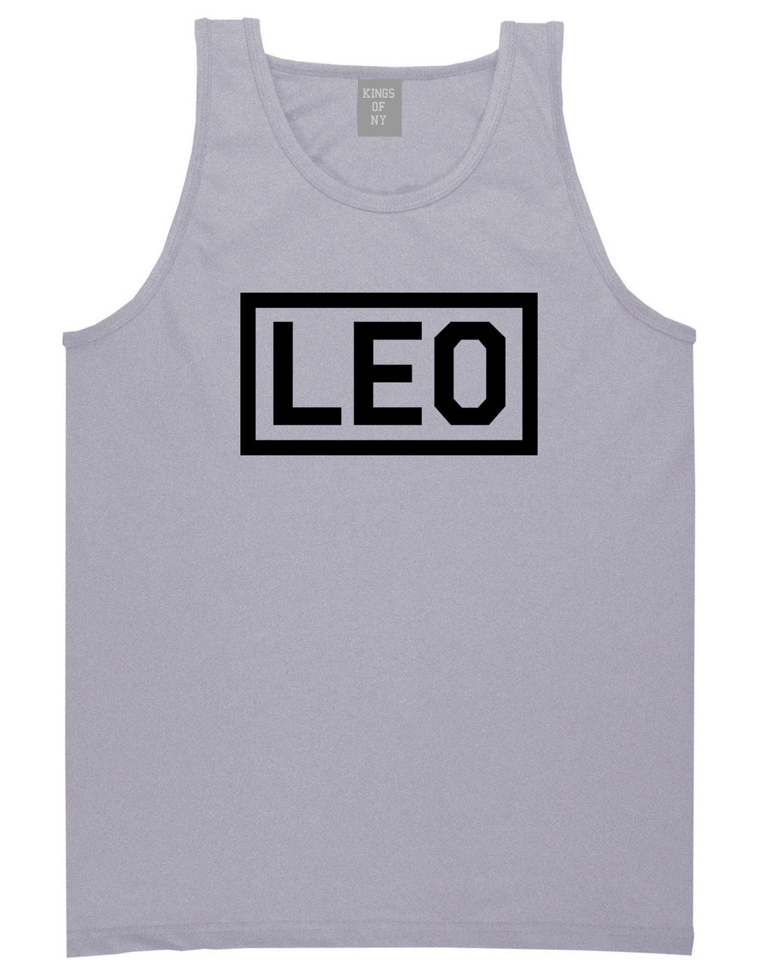Leo Horoscope Sign Mens Grey Tank Top Shirt by KINGS OF NY