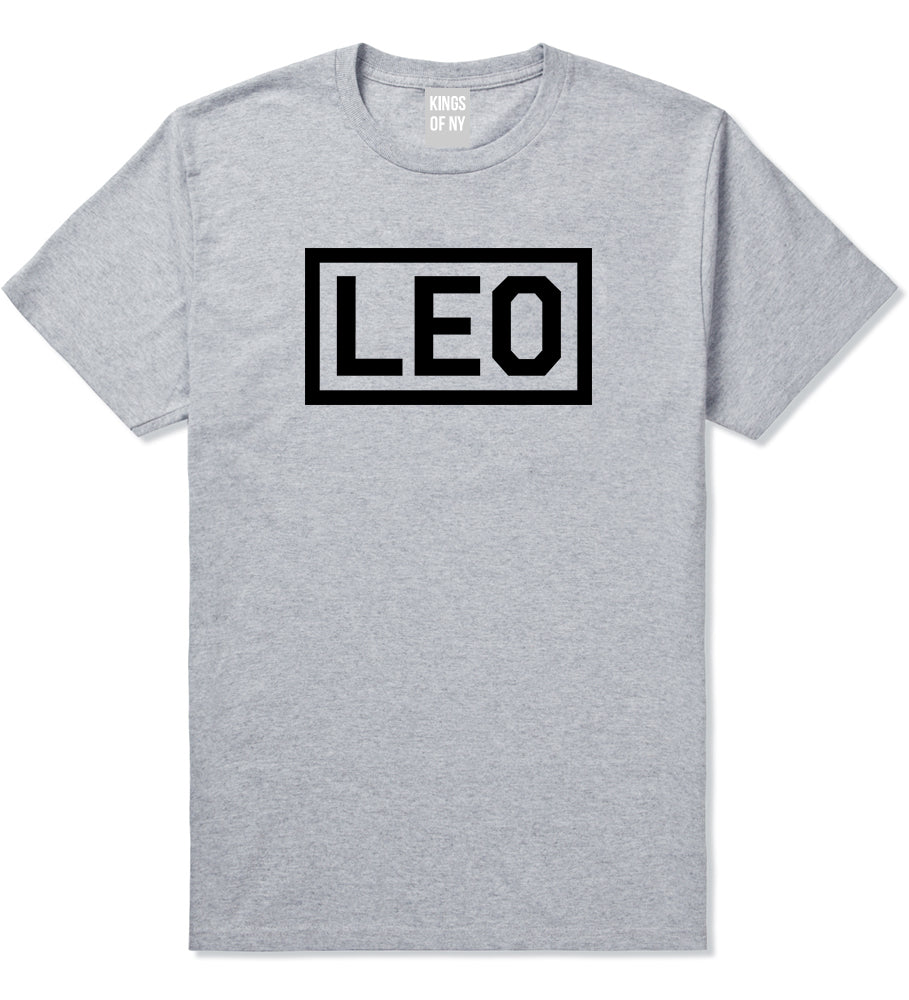 Leo Horoscope Sign Mens Grey T-Shirt by KINGS OF NY