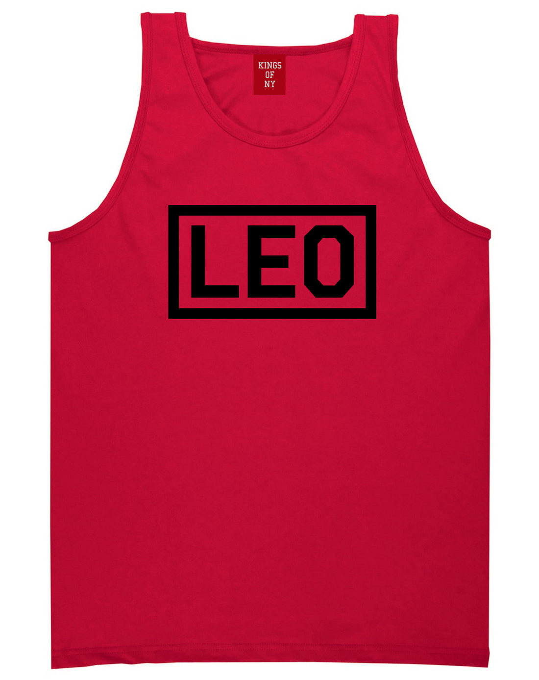 Leo Horoscope Sign Mens Red Tank Top Shirt by KINGS OF NY