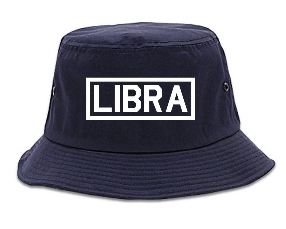 Libra_Horoscope_Sign Navy Blue Bucket Hat