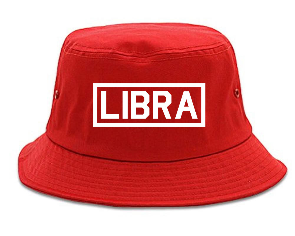 Libra_Horoscope_Sign Red Bucket Hat