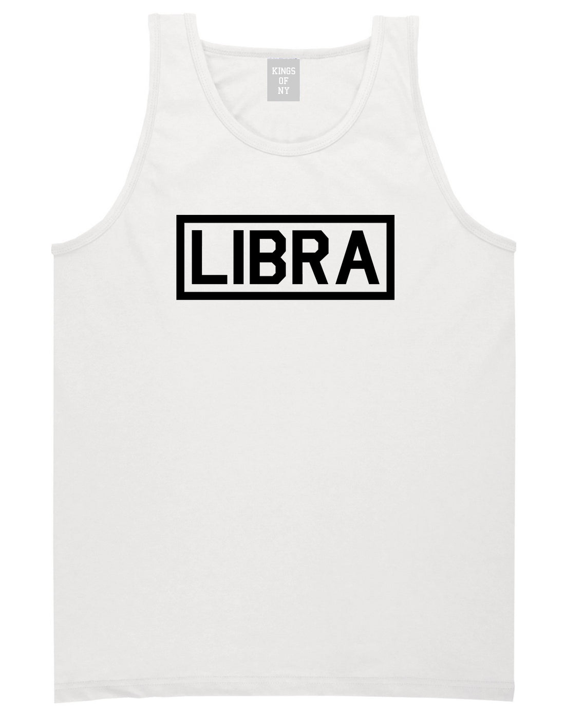 Libra Horoscope Sign Mens White Tank Top Shirt by KINGS OF NY