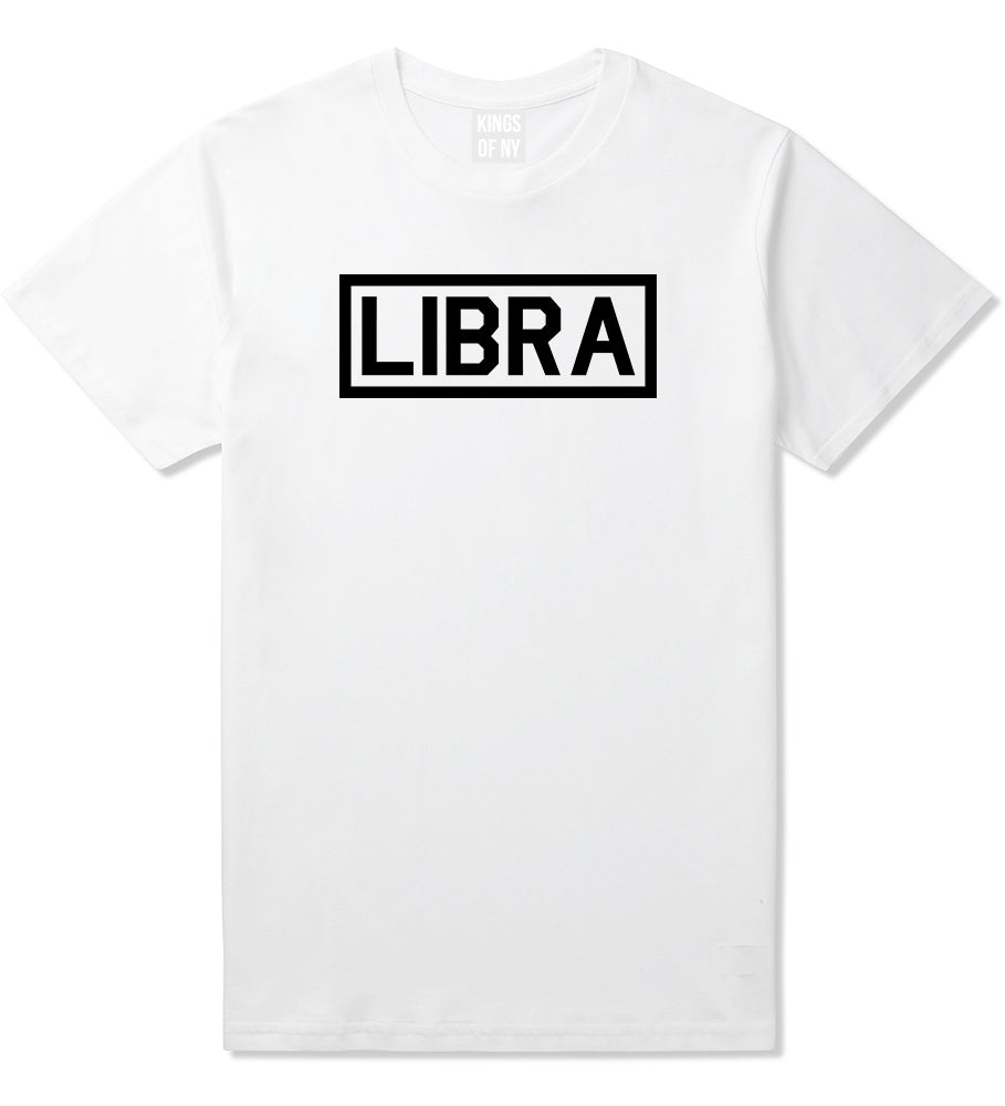 Libra Horoscope Sign Mens White T-Shirt by KINGS OF NY
