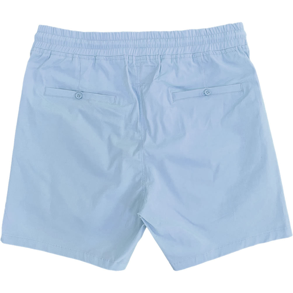 Light Blue Classic 5 Inch Mens Drawstring Khaki Shorts