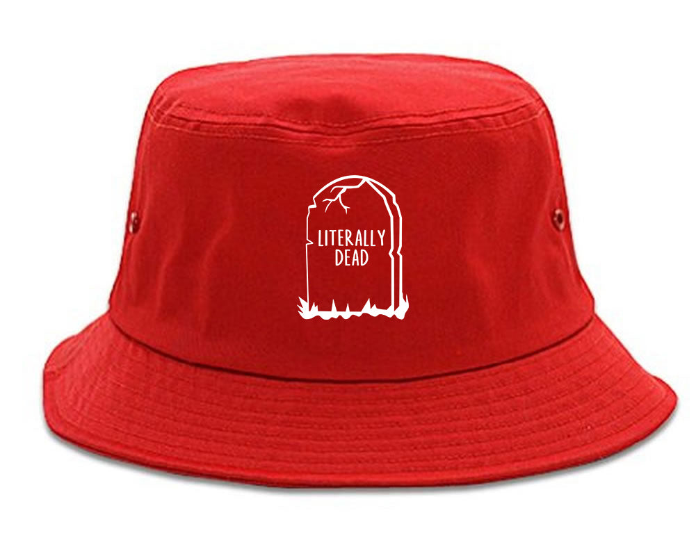 Literally Dead Halloween Mens Snapback Hat Red