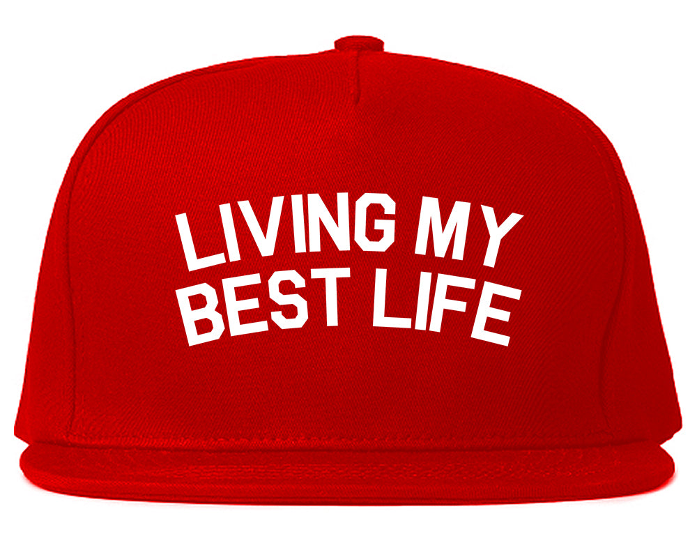 Living My Best Life Mens Snapback Hat Red