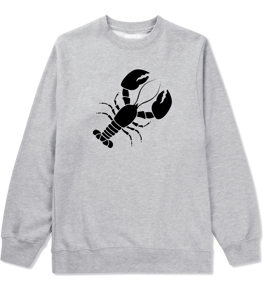 Lobster Mens Crewneck Sweatshirt Grey by Kings Of NY