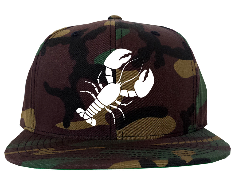 Lobster Mens Snapback Hat Camo