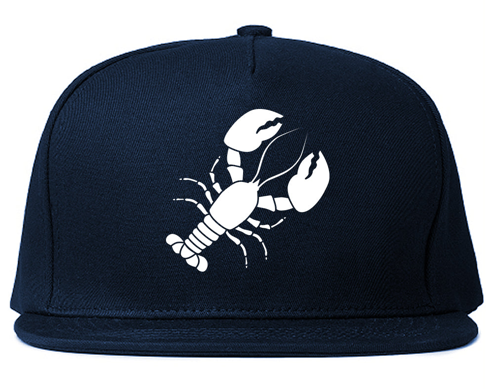 Lobster Mens Snapback Hat Navy Blue