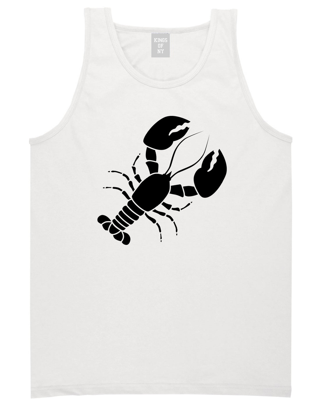Lobster Mens Tank Top Shirt White by Kings Of NY