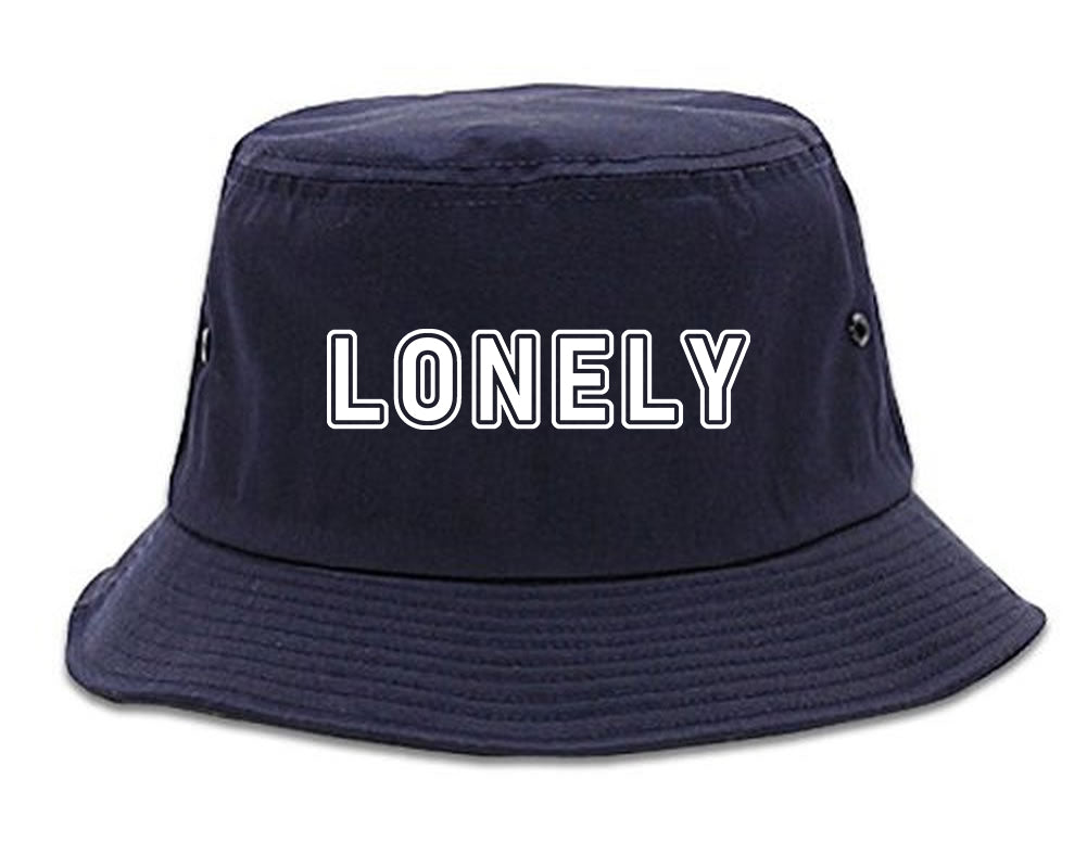 Lonely Mens Bucket Hat Navy Blue