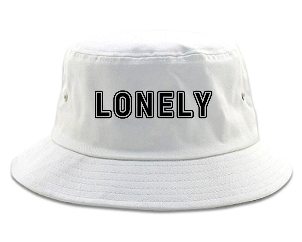 Lonely Mens Bucket Hat White