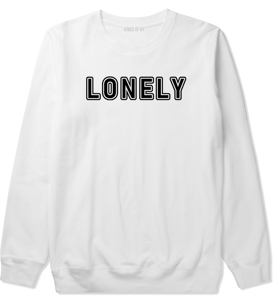 Lonely Mens Crewneck Sweatshirt White