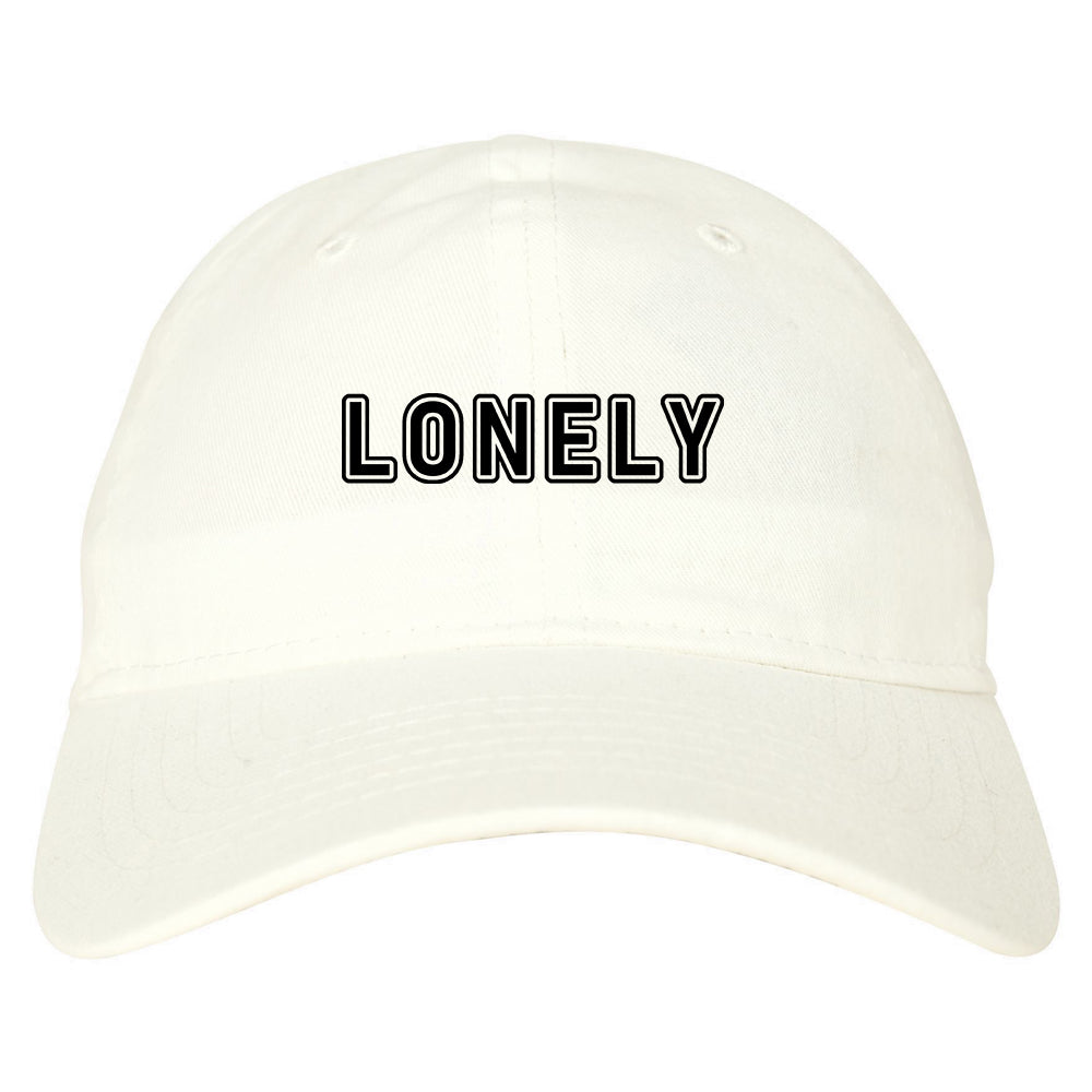 Lonely Mens Dad Hat White
