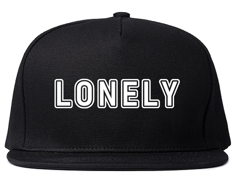 Lonely Mens Snapback Hat Black