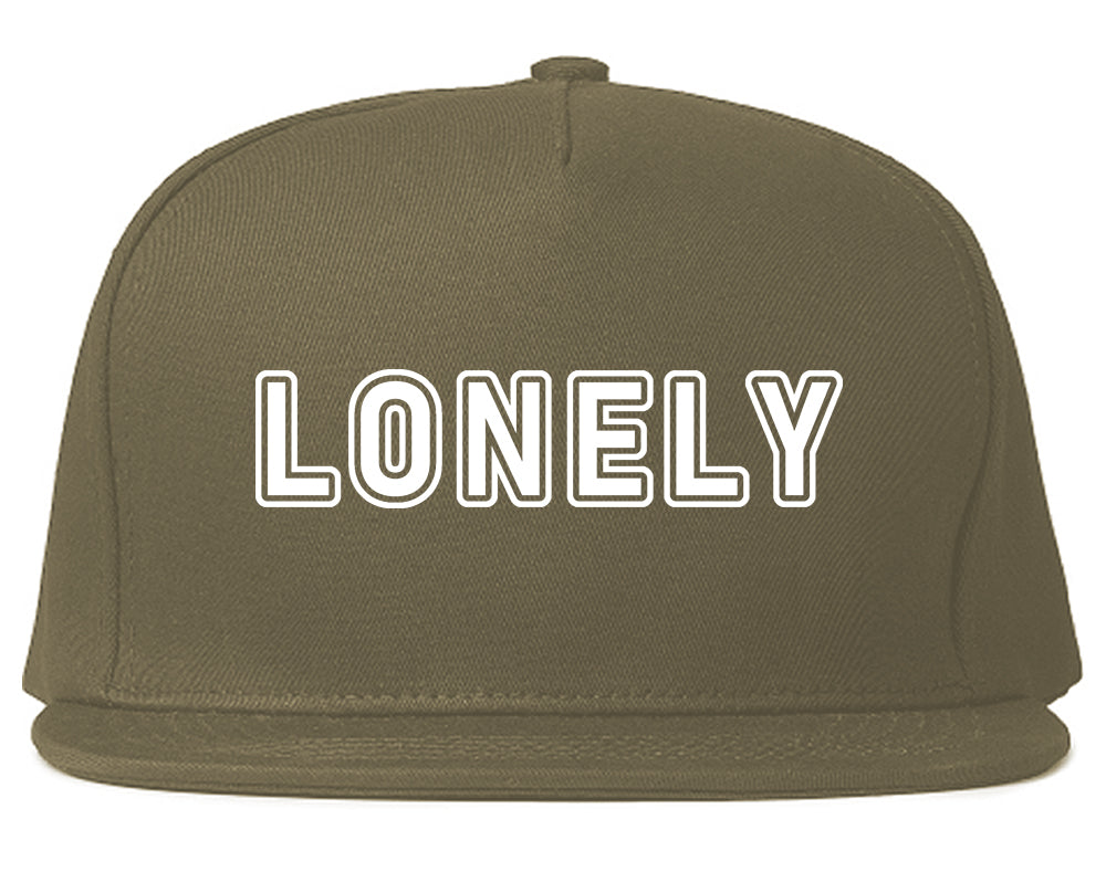 Lonely Mens Snapback Hat Grey