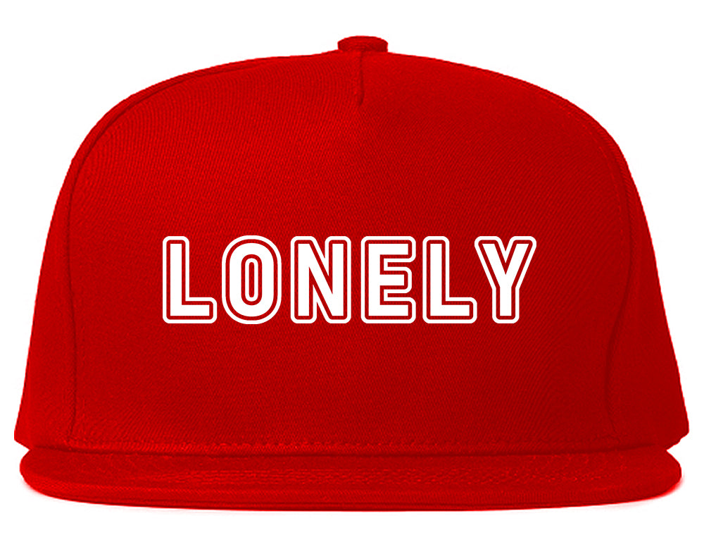 Lonely Mens Snapback Hat Red