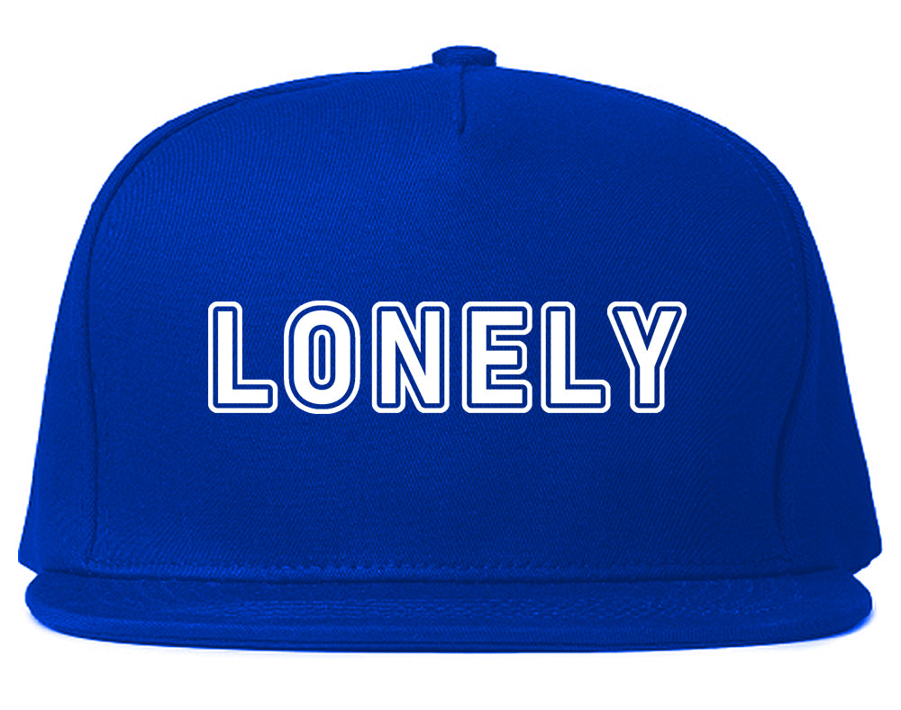 Lonely Mens Snapback Hat Royal Blue