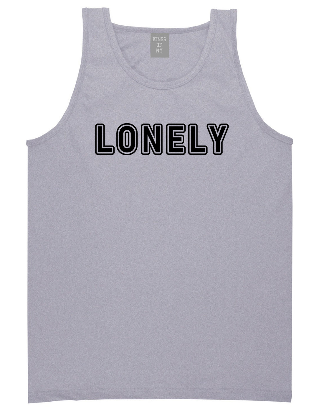 Lonely Mens Tank Top T-Shirt Grey