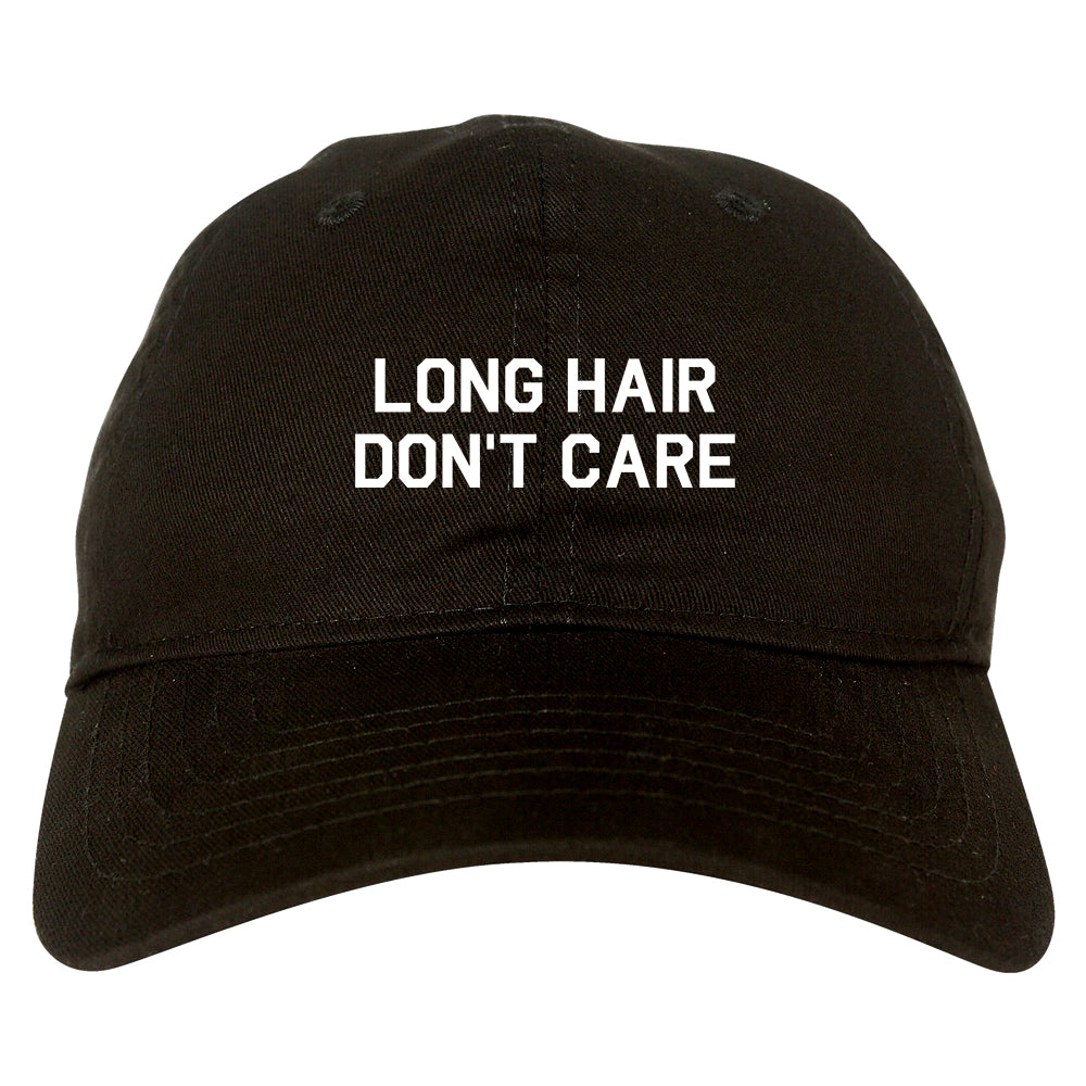 Long Hair Dont Care Dad Hat Baseball Cap Black