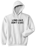 Long Hair Dont Care White Pullover Hoodie by Kings Of NY