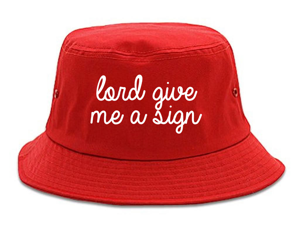 Lord Give Me A Sign Red Bucket Hat