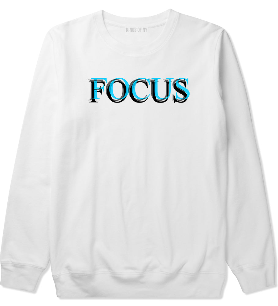 Losing Focus Mens Crewneck Sweatshirt White