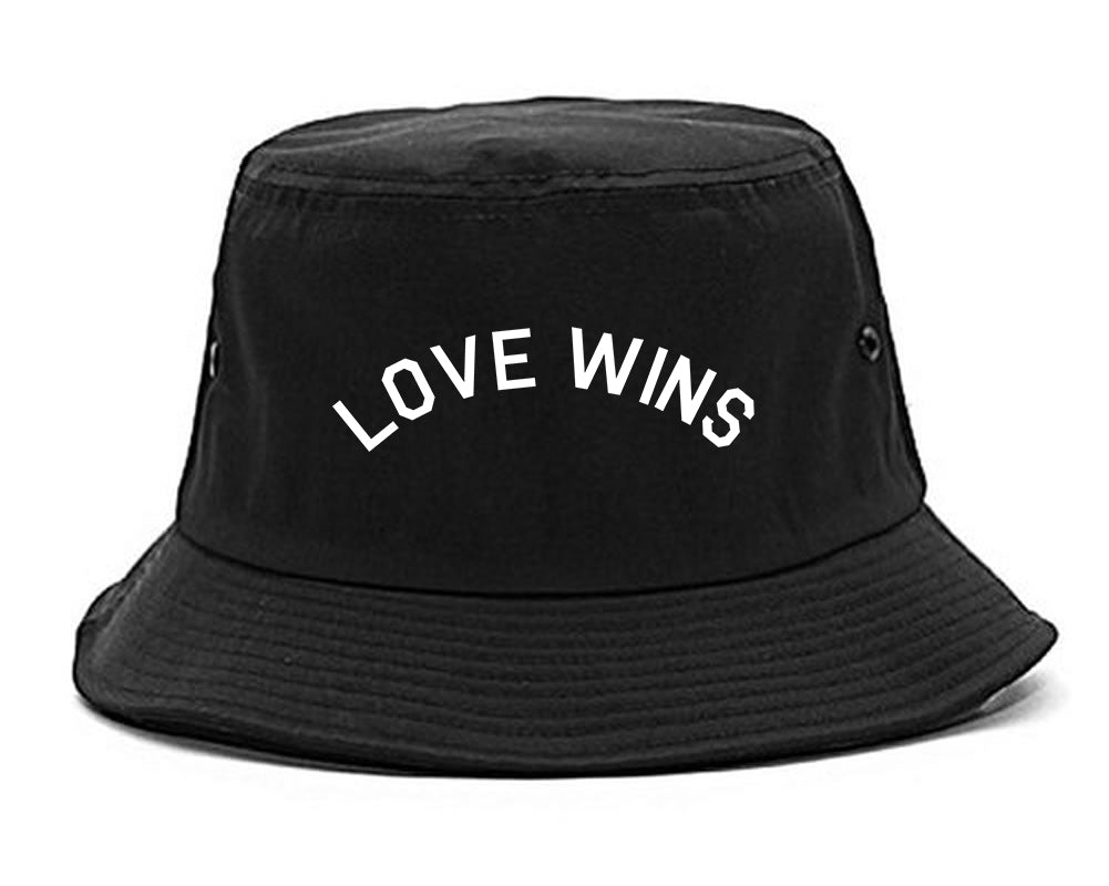 Love Wins Rose Mens Bucket Hat Black