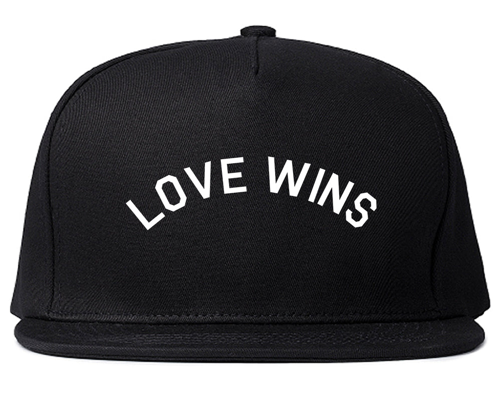 Love Wins Rose Mens Snapback Hat Black