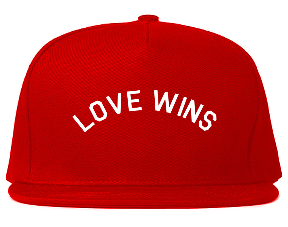 Love Wins Rose Mens Snapback Hat Red