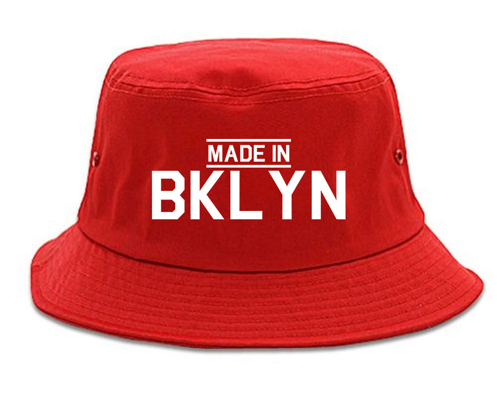 Made In BKLYN Brooklyn Mens Bucket Hat Red