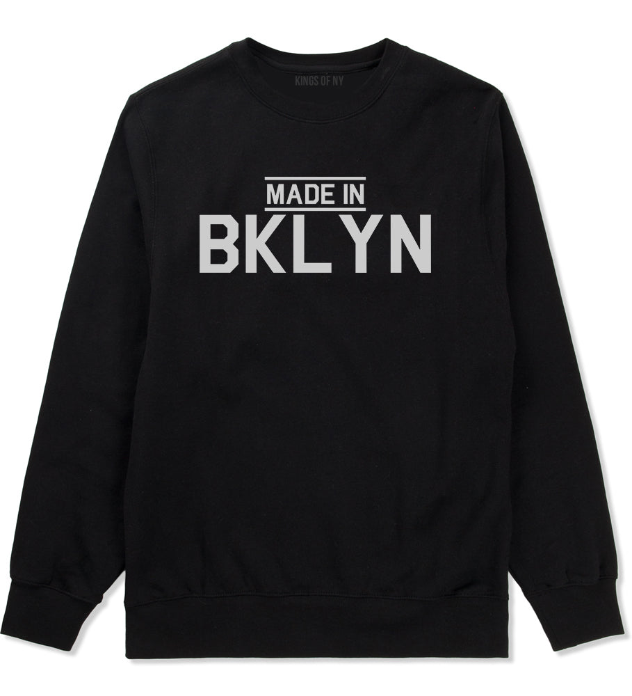 Made In BKLYN Brooklyn Mens Crewneck Sweatshirt Black