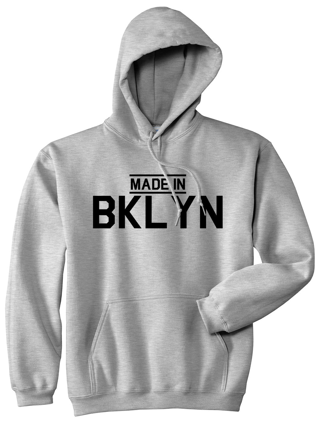 Made In BKLYN Brooklyn Mens Pullover Hoodie Grey