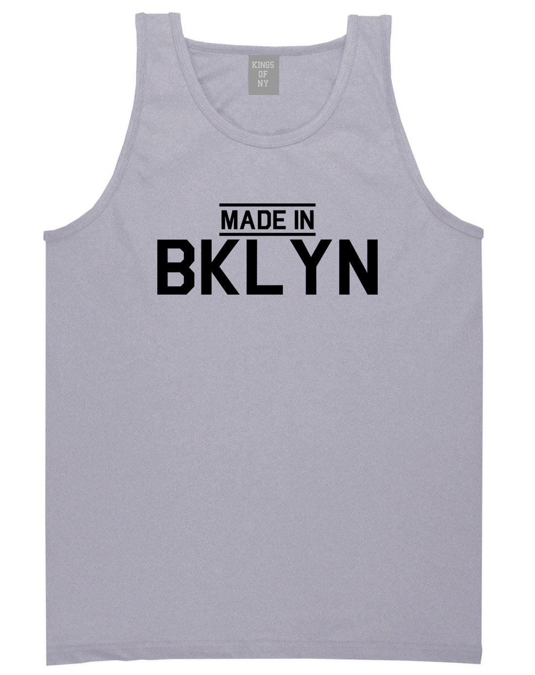 Made In BKLYN Brooklyn Mens Tank Top T-Shirt Grey