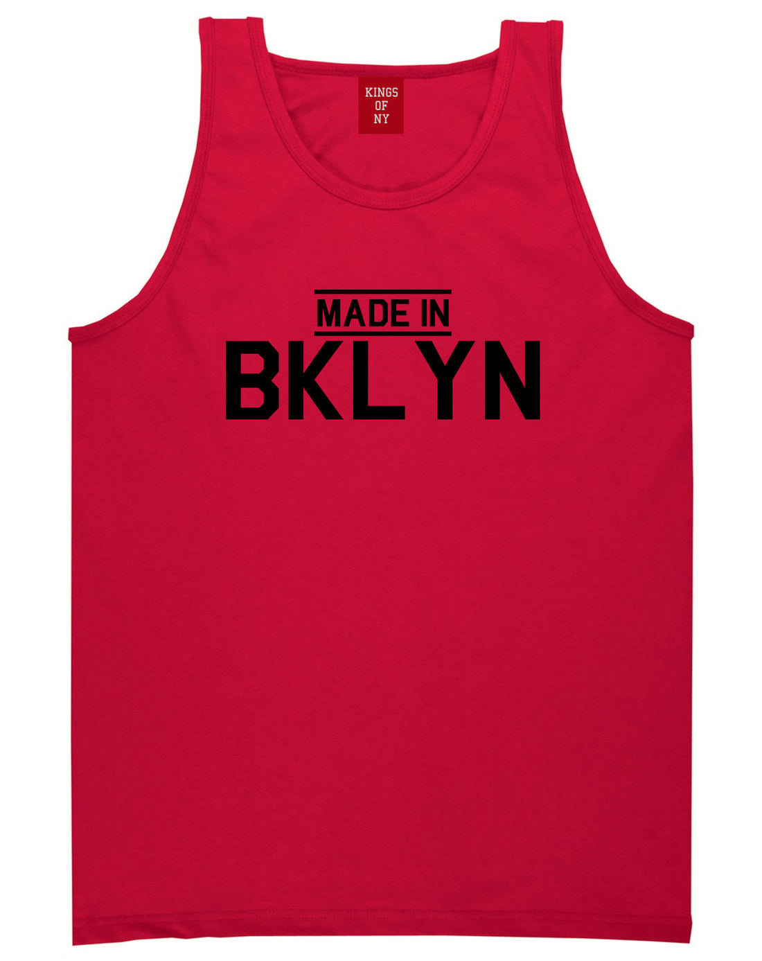 Made In BKLYN Brooklyn Mens Tank Top T-Shirt Red