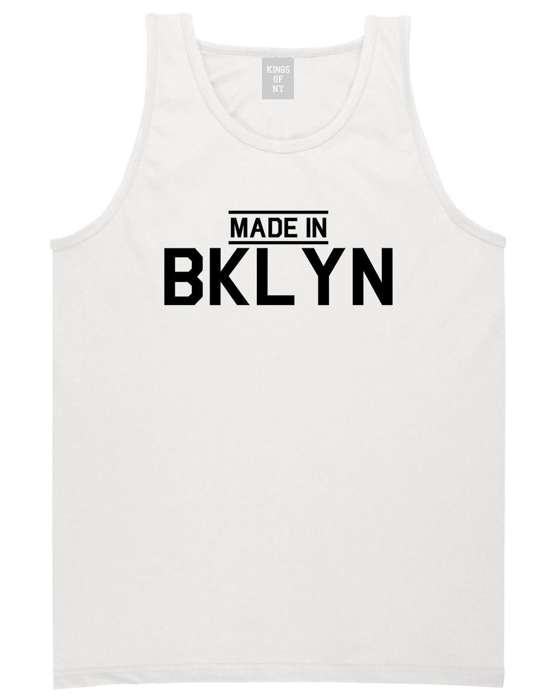 Made In BKLYN Brooklyn Mens Tank Top T-Shirt White