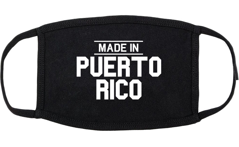 Made In Puerto Rico Cotton Face Mask Black
